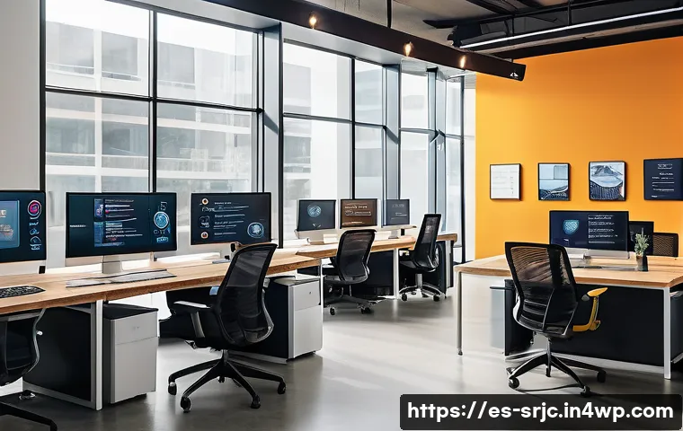 서비스화에 성공한 글로벌 기업들 - A modern digital office environment showcasing a diverse team of Latin American professionals collab...