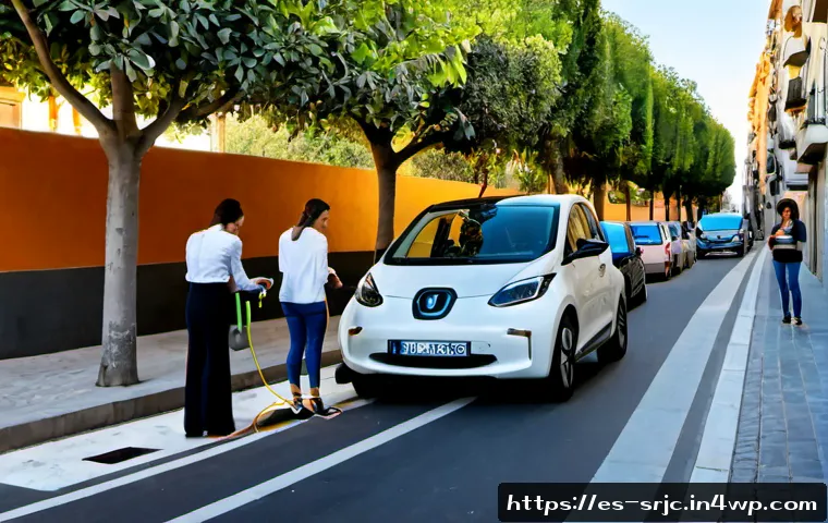 Home 15 제품 서비스화의 사례 글로벌 브랜드 - Photorealistic modern Barcelona street scene showing a product-as-a-service electric car-sharing exp...